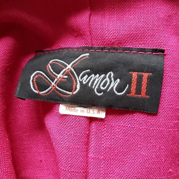 VINTAGE Damon II pink dress size 14 - Picture 13 of 16